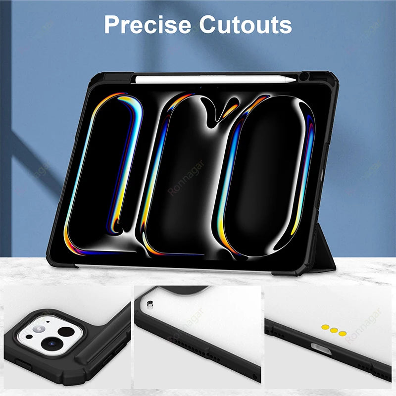 Smart Case for iPad A16 11th Gen 2025 2024 for iPad Air11 13 inch M2 M3 for ipad Air5 4th Pro11 13 M4 M2 10th 9th 8 7 10.2 10.5
