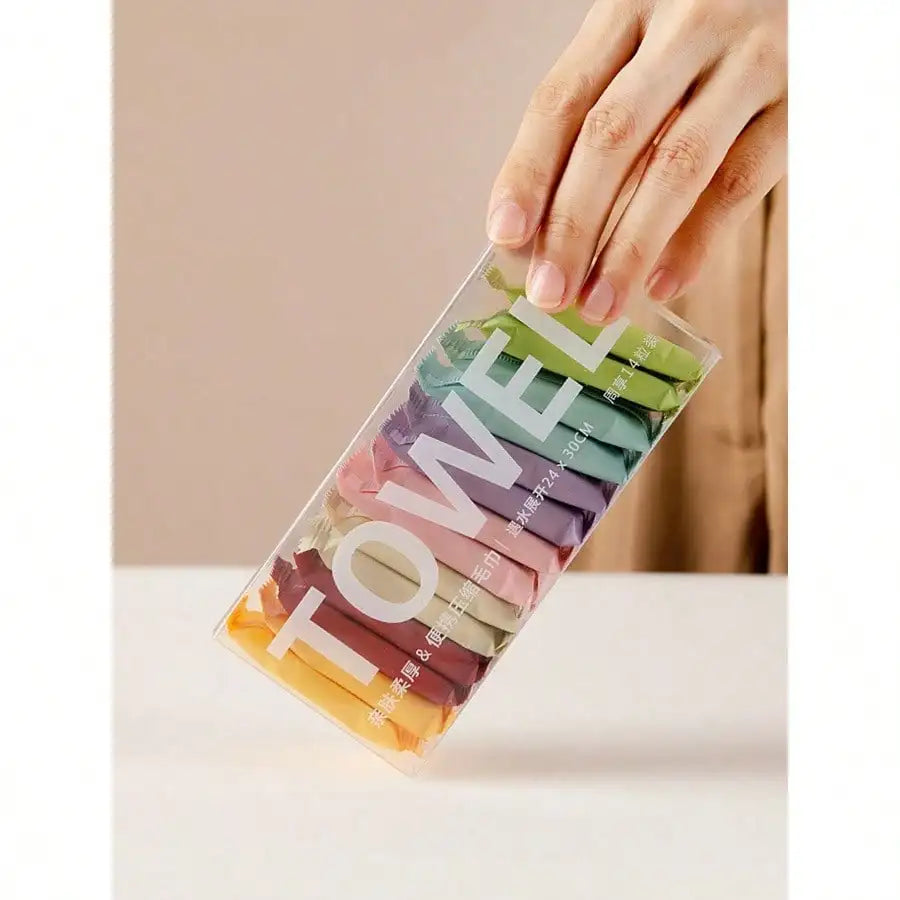 14pcs/box Disposable Washcloth Portable Travel Towel Thickened Compressed Face Cleansing Beauty Square Towel