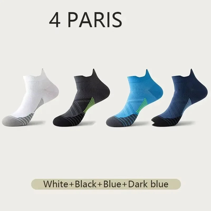 3 Pairs Men's Comfort Fit Cushion Performance Athletic Crew Socks For Outdoor Sports
