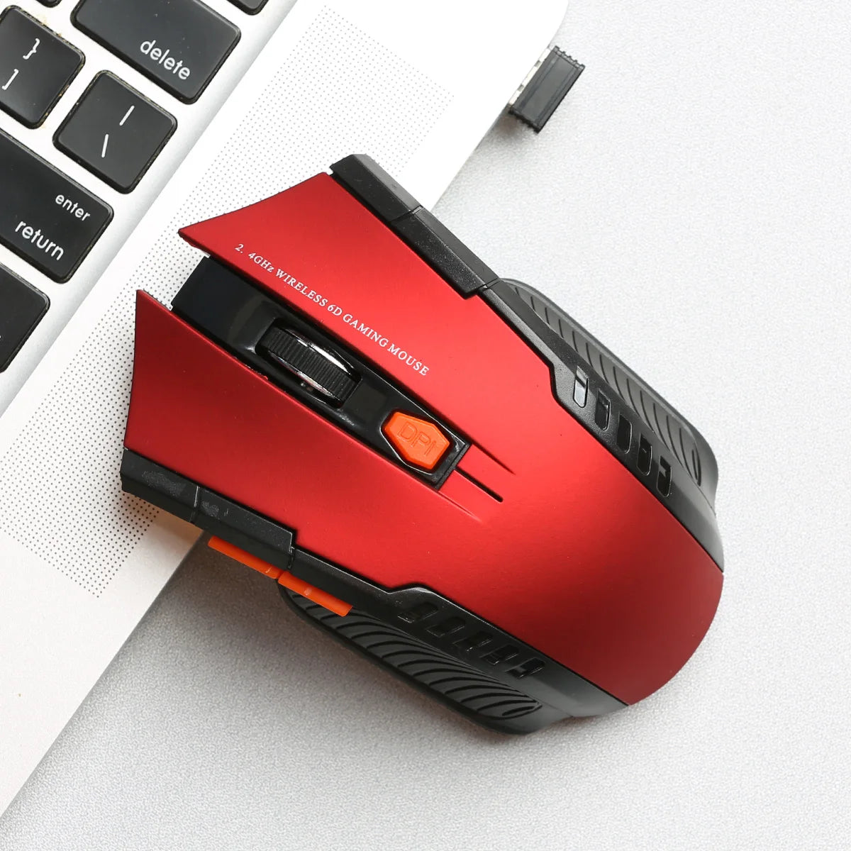 2.4GHz Wireless Mouse Adjustable DPI Mouse 6 Buttons Optical Gaming Mouse Gamer Wireless Mice with USB Receiver for Computer PC