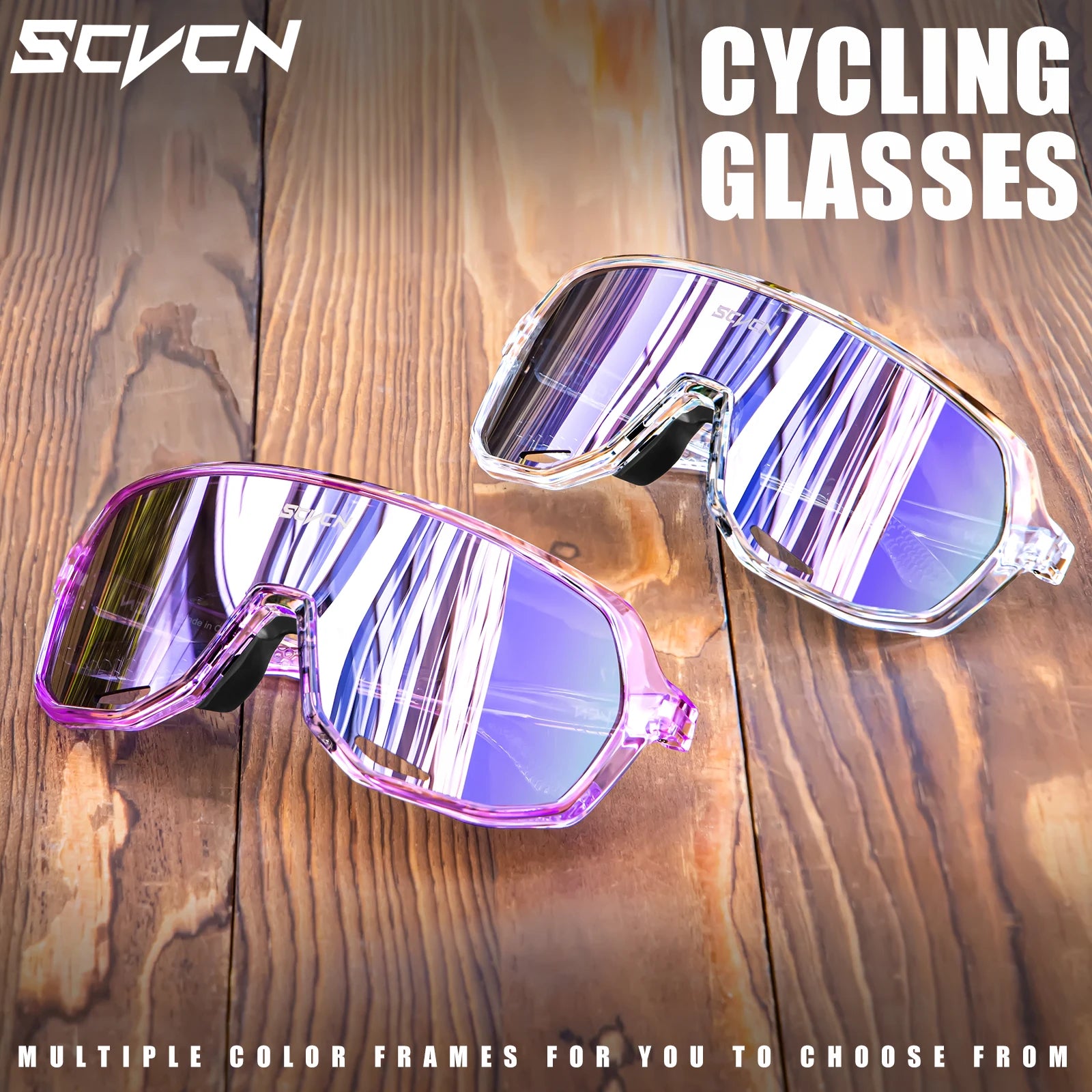 SCVCN New Outdoor Cycling Glasses Bike Sunglasses Men UV400 Eyewear Sports MTB Goggles Bicycle Women Riding Hiking Sunglasses