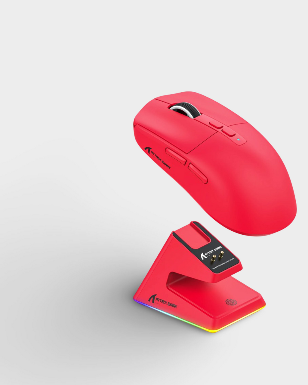 Attack Shark X6 Bluetooth Mouse , PixArt PAW3395, Tri-Mode Connection, RGB Touch Magnetic Charging Base, Macro Gaming Mouse