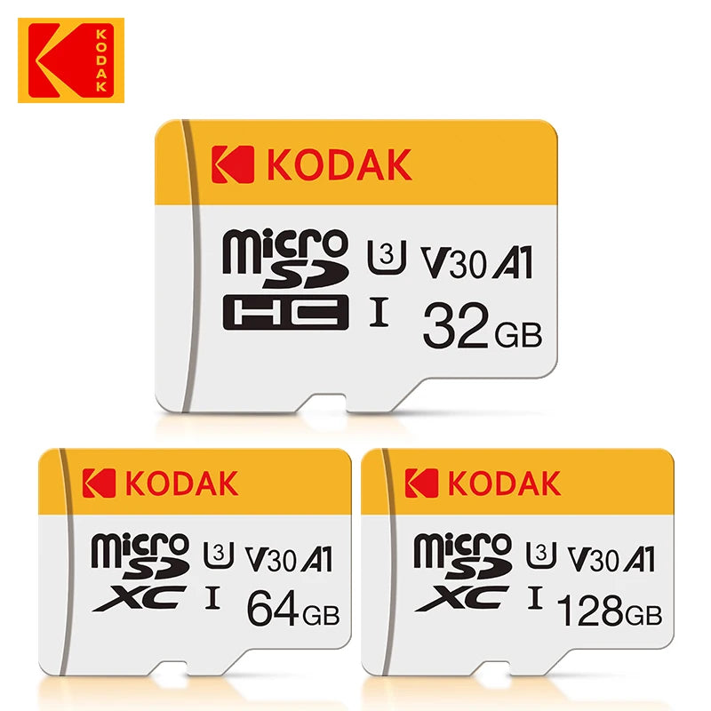 KODAK Mini Memory SD Card 256GB 128GB 64GB 32GB U3 V30 4K Full HD Micro TF Memory Flash Card for Phone/Computer/Camera