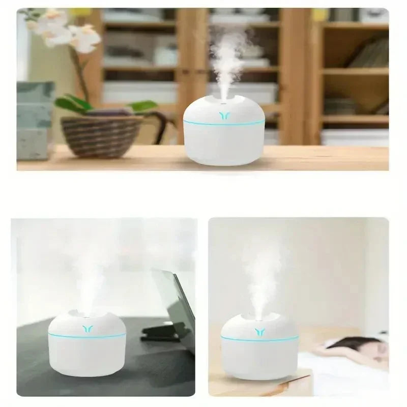 1pc  Compact USB Aroma Diffuser & Humidifier withLED Night Light - Pink & Mint Green, Essential Oil Atomizer for Homeand Car Use