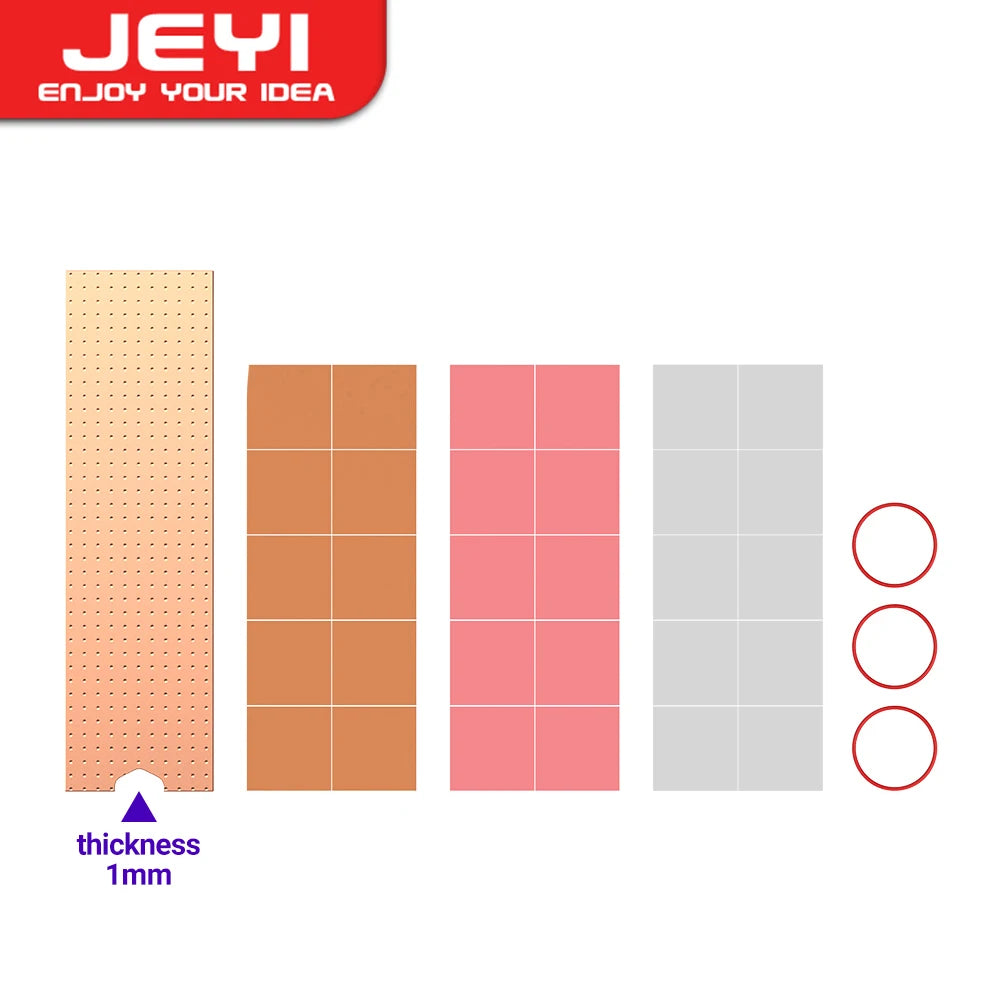 JEYI Copper M.2 Heatsink, NVMe 2280 SSD Copper Cooler Solid State Disk Radiator with Thermal Silicone Pad for Laptop Desktop