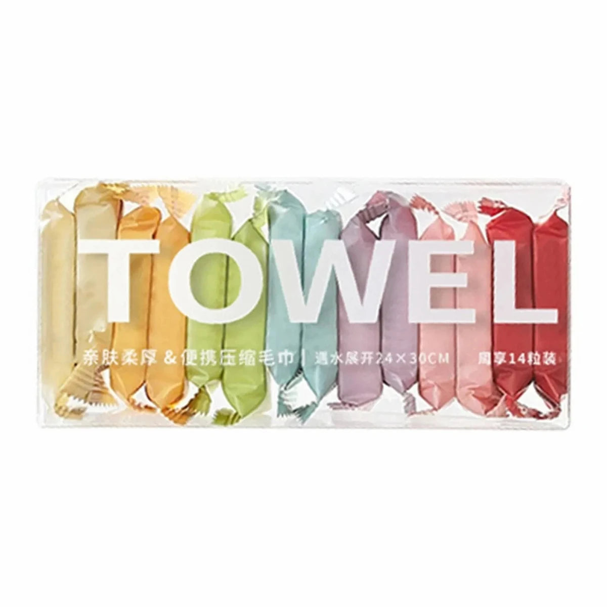 14pcs/box Disposable Washcloth Portable Travel Towel Thickened Compressed Face Cleansing Beauty Square Towel