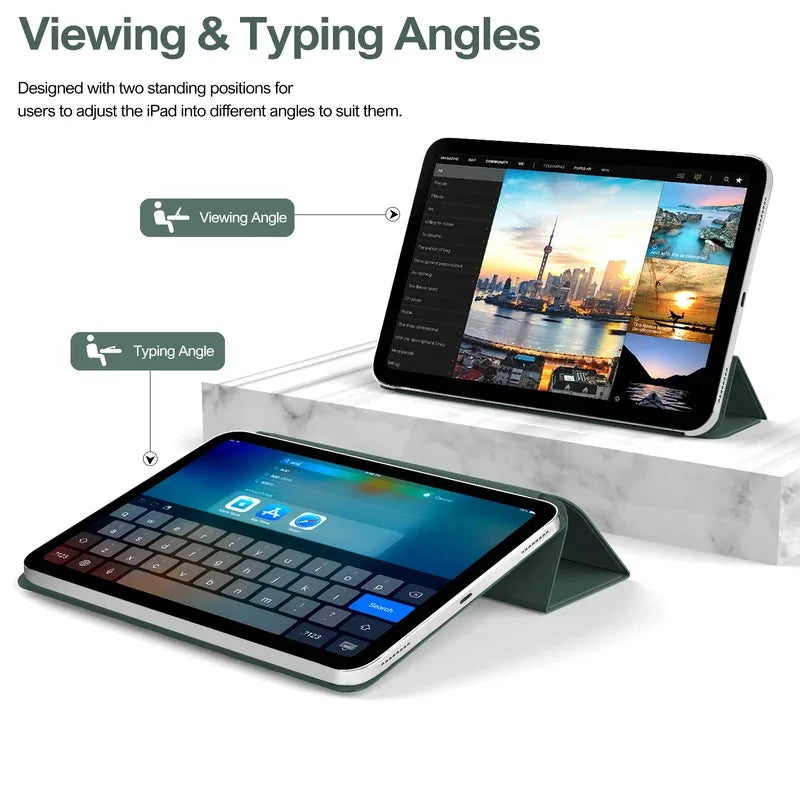 For 2025 iPad11  A16 10 10.9 2022 Pro 11 12.9 Inch Magnetic Case iPad Air4 5 10.9 Mini 6 8.3 Inch With Magnetic Detachable Cover