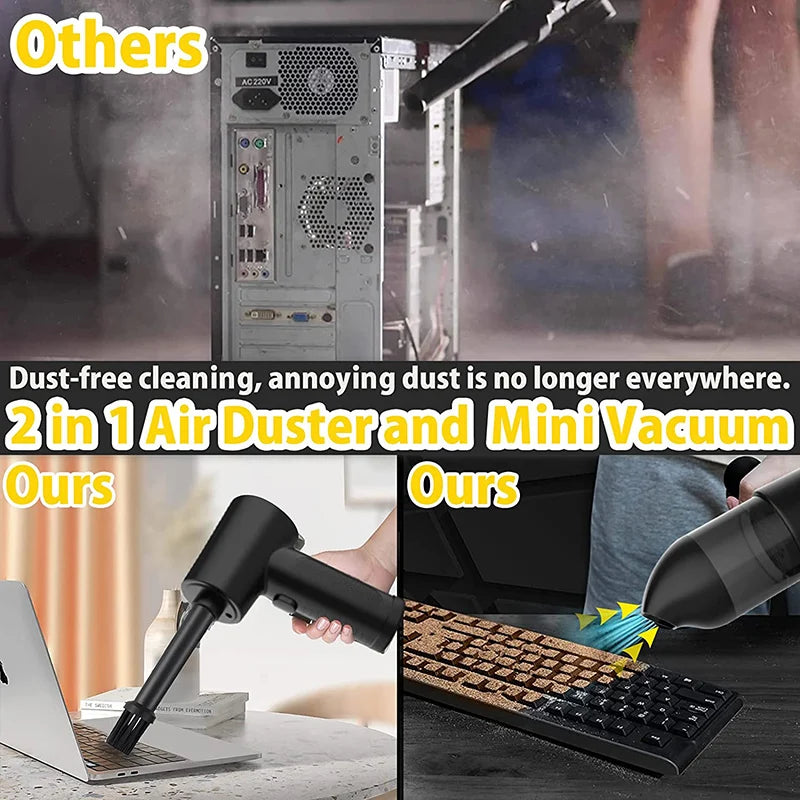 Compressed Air Duster For Computer Laptop Keyboard Car Camera Cleaning 51000 RPM USB Charging Portable Wireless Air Blower