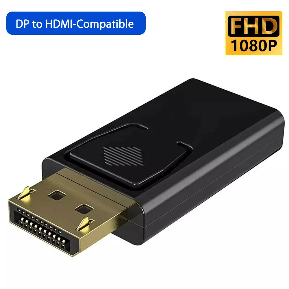 1080/4K DP To HDTV Connector DisplayPort DP Male to HDMI Female Adapter Converter Video Audio Plug Switch For Computer TV Laptop