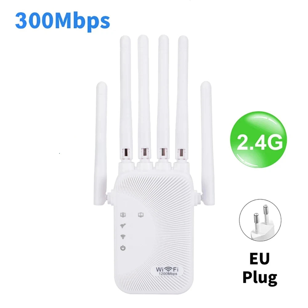 1200Mbps Wifi Amplifier Dual band 2.4G 5G Repeater Network Expander Range Extender WiFi Signal Booster Wireless Router