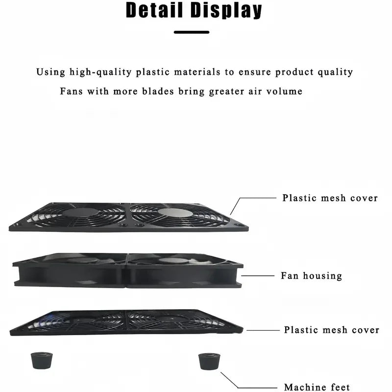 LDPCSJ 120mm 240mm Silent USB Powered DC 5V Router Cooling Fan for DIY PC TV Box with Screws And Protective Cover Wireless Quiet