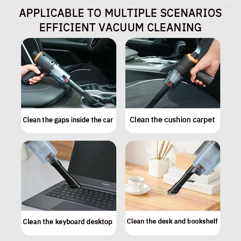 Car hair dryer high-power car vacuum cleaner car wireless portable handheld car mini vacuum cleaner