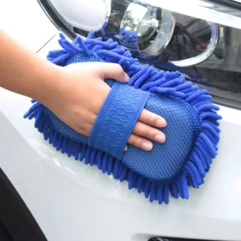 Car Wash Glove Microfiber Chenille Car Wash Sponge Care Washing Detailing Brush Pad Multifunction Cleaning Tool