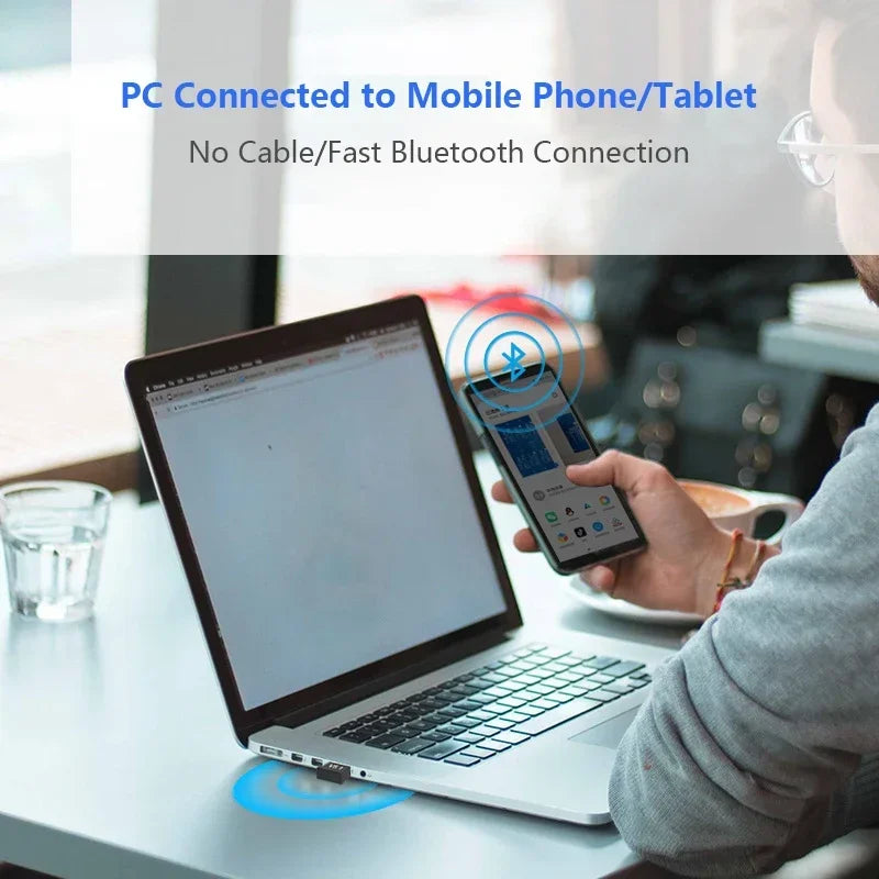 MINI USB Bluetooth 5.1 Dongle Adapter for PC Laptop Mouse Keyboard Tablet Phone Printer Game Speaker Wireless Transmit Receiver