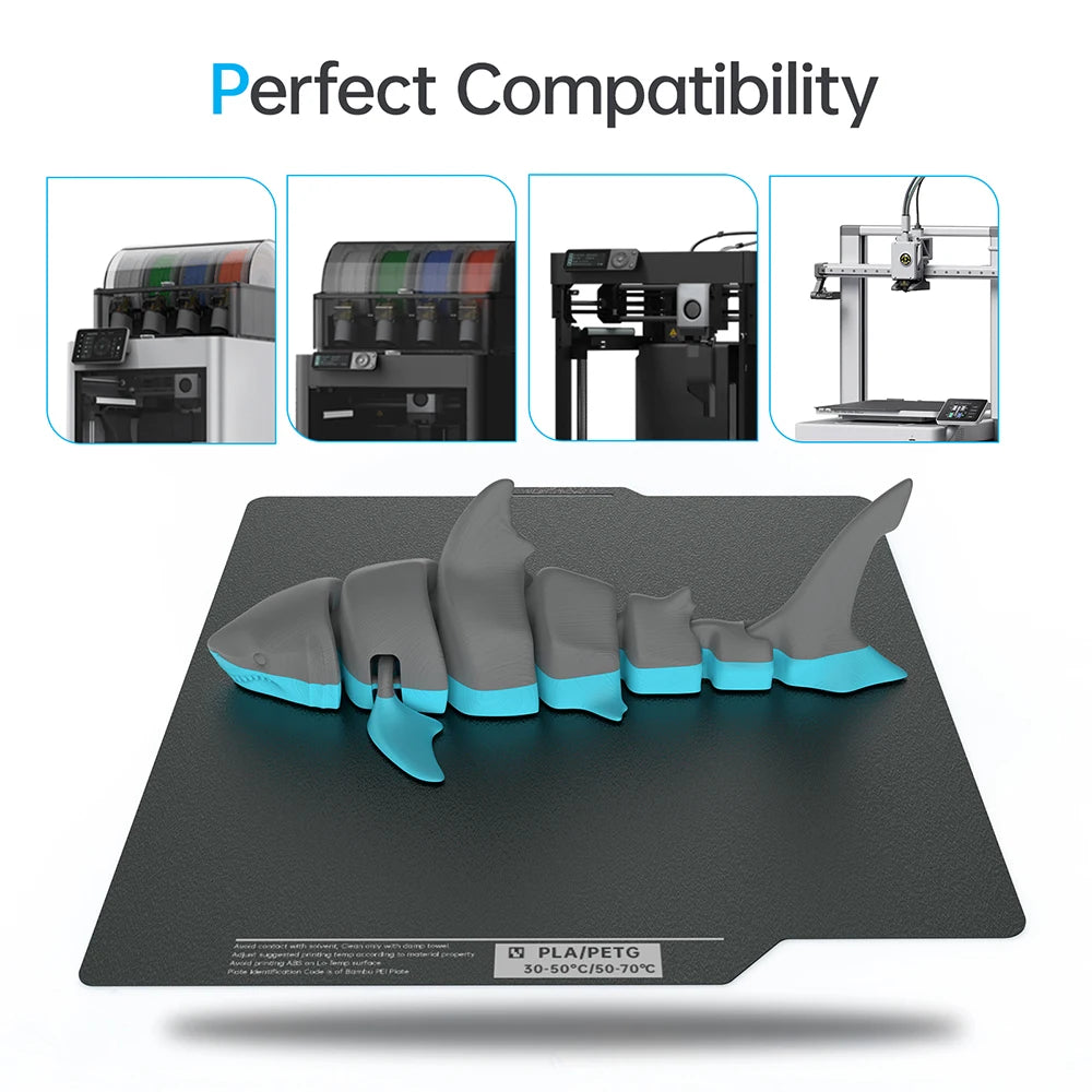 BIQU Panda Build Plate CryoGrip Coating No Clog 256x256mm Spring Steel Double-sided Textured for BambuLab P1 X1 3D Printer