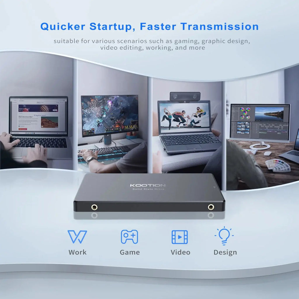 KOOTION  2.5 Inch Solid State Drive Hard Disk Drive 1TB 960GB 512GB 480GB 256GB 240GB 128GB 120GB Internal Hard Drives