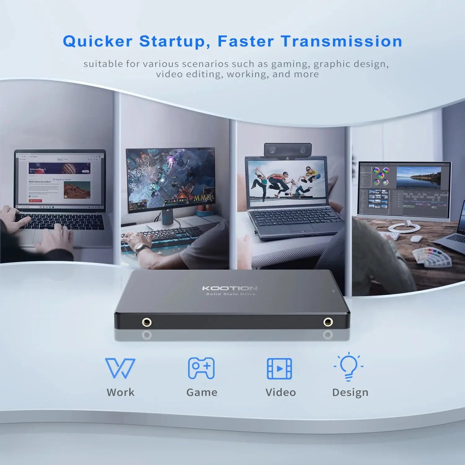 KOOTION  2.5 Inch Solid State Drive Hard Disk Drive 1TB 960GB 512GB 480GB 256GB 240GB 128GB 120GB Internal Hard Drives