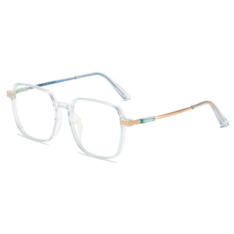 5PCS Anti Radiation Large Frame Glasses Shades for Woman Man Transition Eyeglasses Korean Replaceable Lens Women