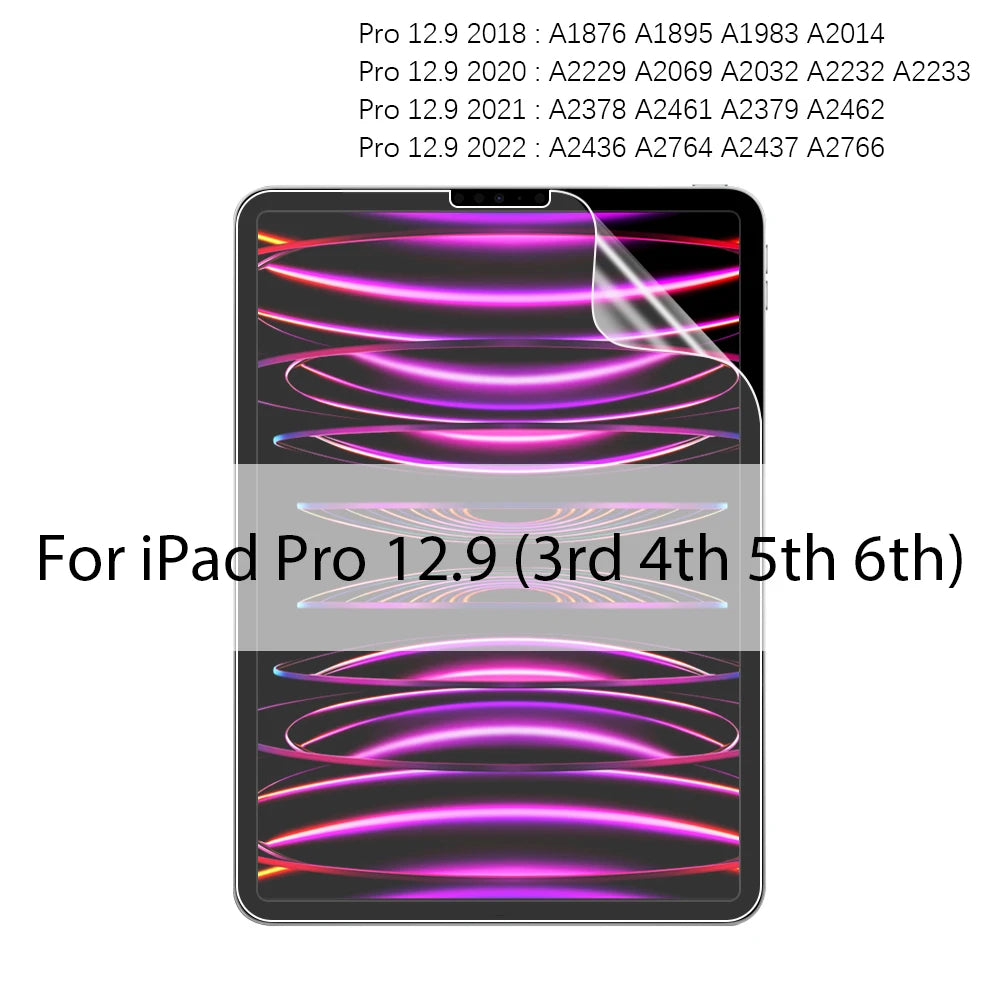 Matte Screen Protector For iPad Air 5 4 3 2 9.7 10.5 2021 Like Paper Film Pro 11 12.9 2022 10.2 8th 9 9th 10th Gen Mini 6 Write