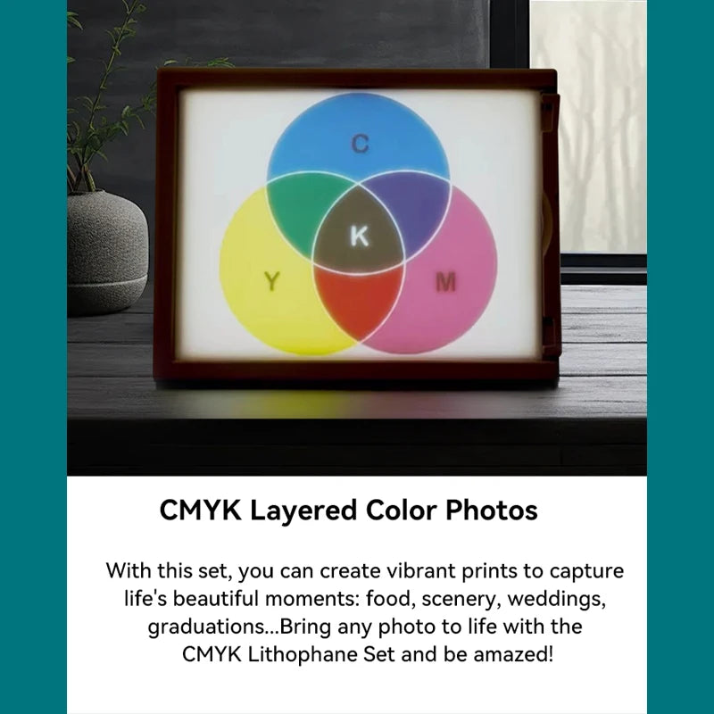 For Bambu Lab Lithophane Led Panel CMYK LED Backlight Board PLA Basic CMYK Lithophane Bundle 3D Print Lithophane Photo DIY