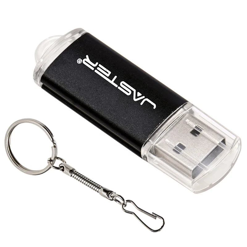 JASTER High speed USB 2.0 Flash Drive Mini plastic pendrive 128M 4GB 16GB 32GB  64GB 128GB With keychain Memory stick Pen Drive