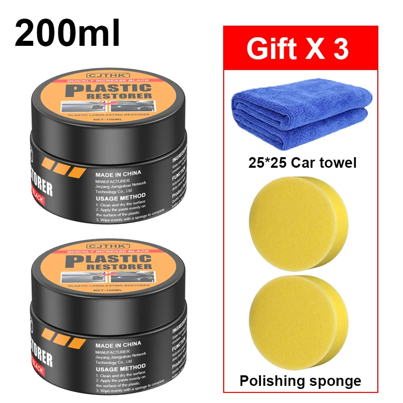 Car Plastic Restorer Back To Black Gloss Auto Interior Leather & Panel Renewal Wax Coating Agent Auto Polish And Repair Coating
