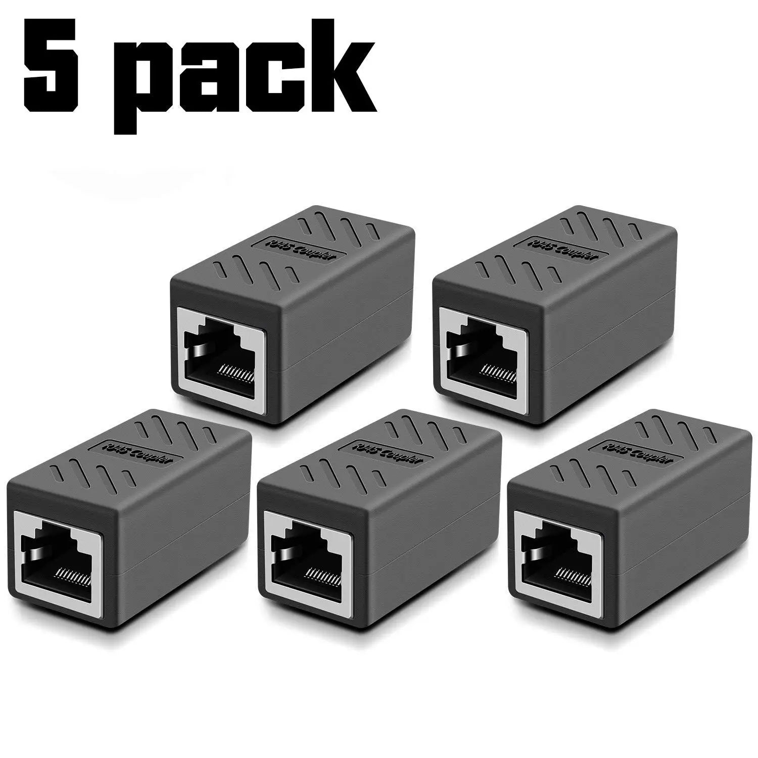 RJ45 Coupler Ethernet Extender 10Gbps, Cat7 Ethernet Coupler Female to Female Connector for Cat7/ Cat6/ Cat5e Cable