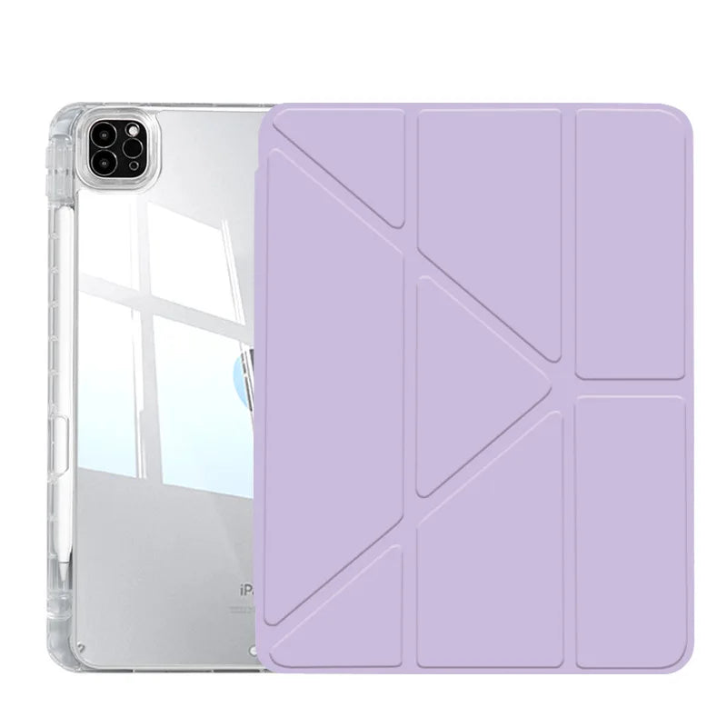 For 2025 iPad A16 Case iPad 11th Generation 11th Air7 6 9th Cover Gen iPad Pro11 4 5 10.9in 12.9 M2 M3 M4 Pencil Holder Case