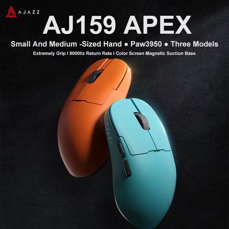 AJAZZ AJ159 APEX/AJ159PRO Wireless Gamer Mouse with RGB Magnetic Charging Base Lightweight  AJ159P Gaming Mouse for PC Laptop