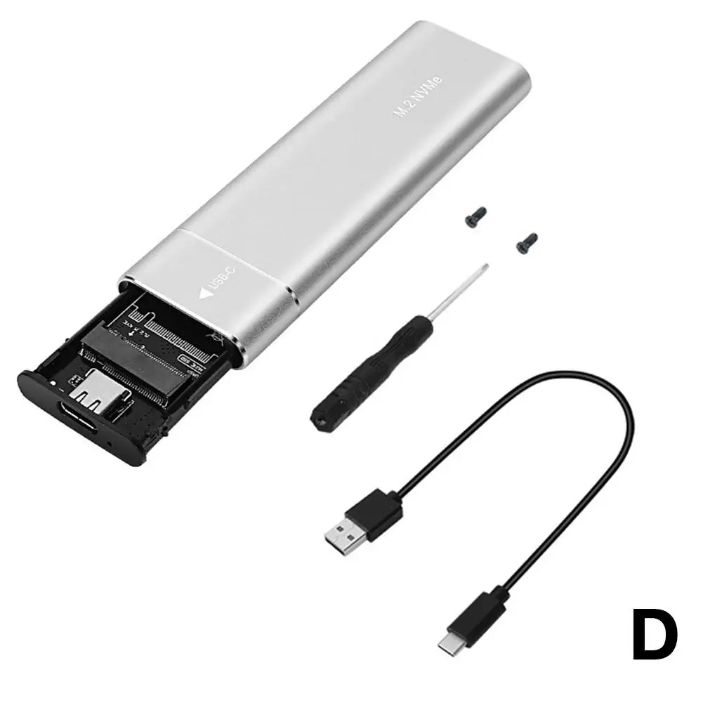 Dual Protocol M2 SSD Case M.2 NVMe SATA SSD Enclosure Adapter 10Gbps USB 3.1 Type C External Enclosure Supports M And B&M Keys