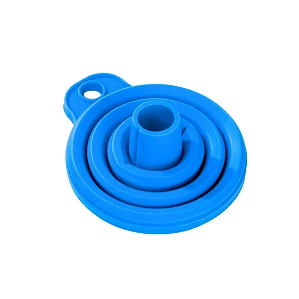Car Engine Funnel Foldable Portable Auto Engine Oil Petrol Change Funnel Universal Silicone Liquid Funnel Washer Fluid Change