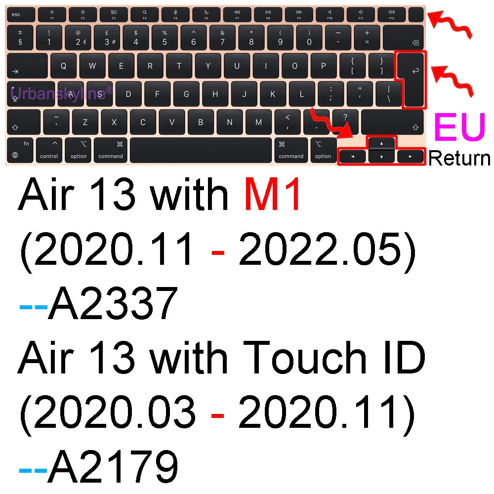Keyboard Cover for Macbook Air 13 M3 15 Pro 14 M4 13 M2 16 Retina 11 Silicone Protector Skin Case A3113 A3114 A2681 A3240 A3241
