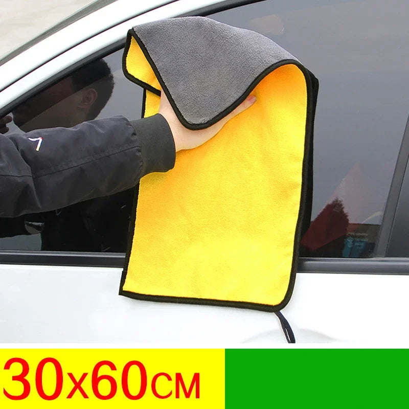 30*30cm Microfiber Car Cleaning Towels Car Wash Drying Cloth Hemming Microfiber Towel Care Wash Cloth Car Detailing Accessories