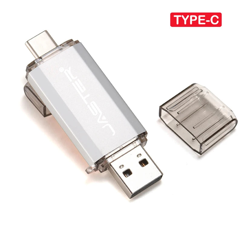 JASTER USB Flash Drive OTG Type C 2 IN 1 USB 2.0 Micro USB Pen Drive 128GB 64GB 32GB 16GB 32GB 8GB 4GB 128M Pendrive Flash Drive