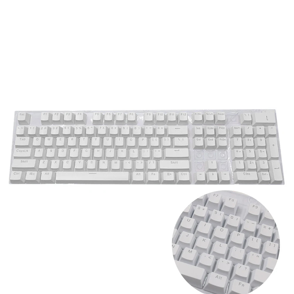 104pcs Universal Mechanical Keyboard Keycaps Ergonomic Blank Keycaps For Cherry MX Mechanical Keyboard Replacement Backlit Key