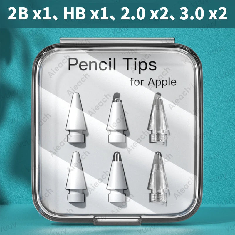 Double Layer Tip For Apple Pencil Pen Nib For Apple Pencil 1st 2nd Generation 2B HB 2.0 3.0 Soft Hard iPad Pencil Accessories