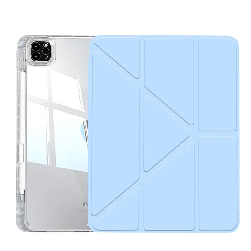 For 2025 iPad A16 Case iPad 11th Generation 11th Air7 6 9th Cover Gen iPad Pro11 4 5 10.9in 12.9 M2 M3 M4 Pencil Holder Case