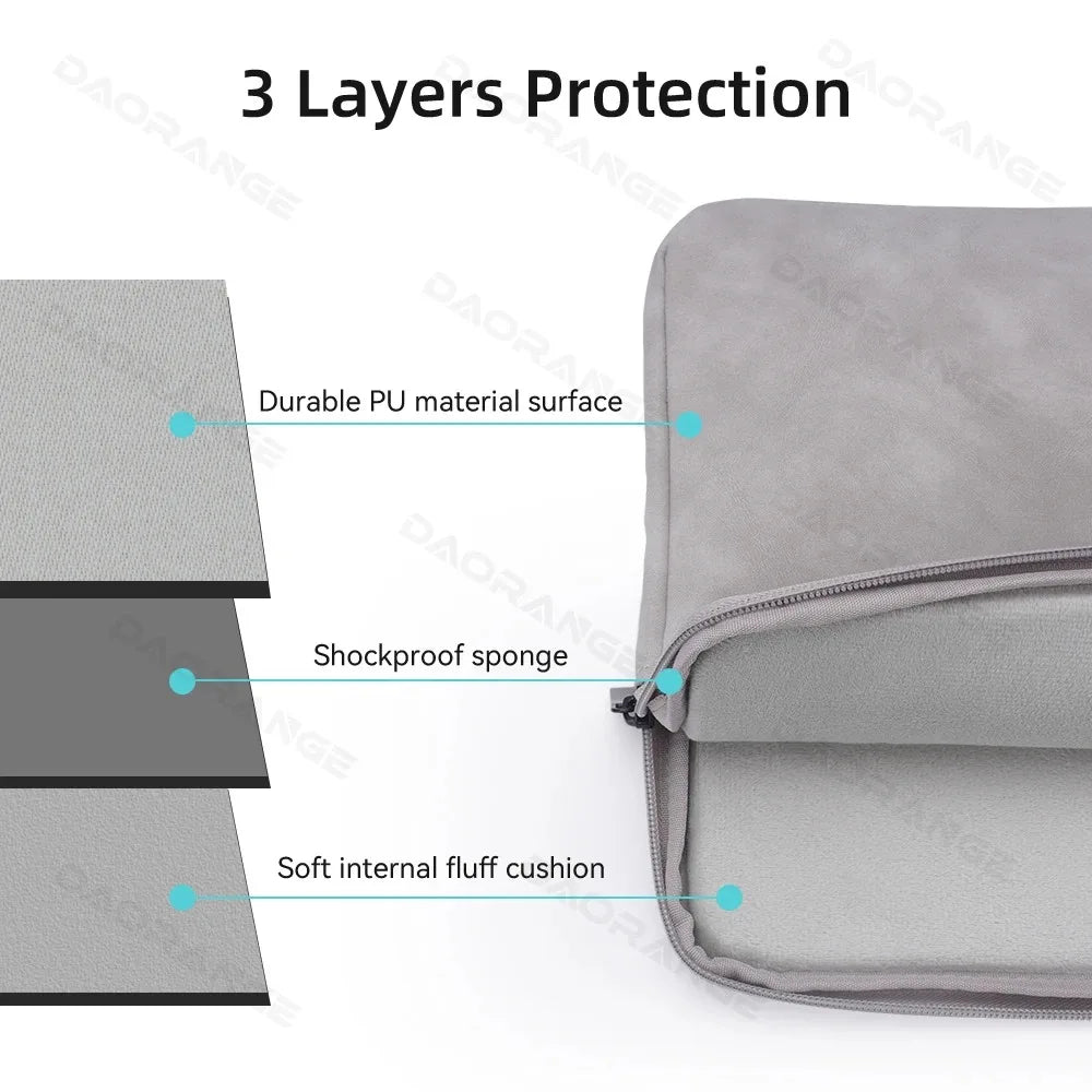 Laptop Sleeve Case for Macbook Air Pro Carrying Bag for Lenovo Asus HP Dell 11 13.3 14 15.4 15.6 Inch Notebook Shockproof Cover