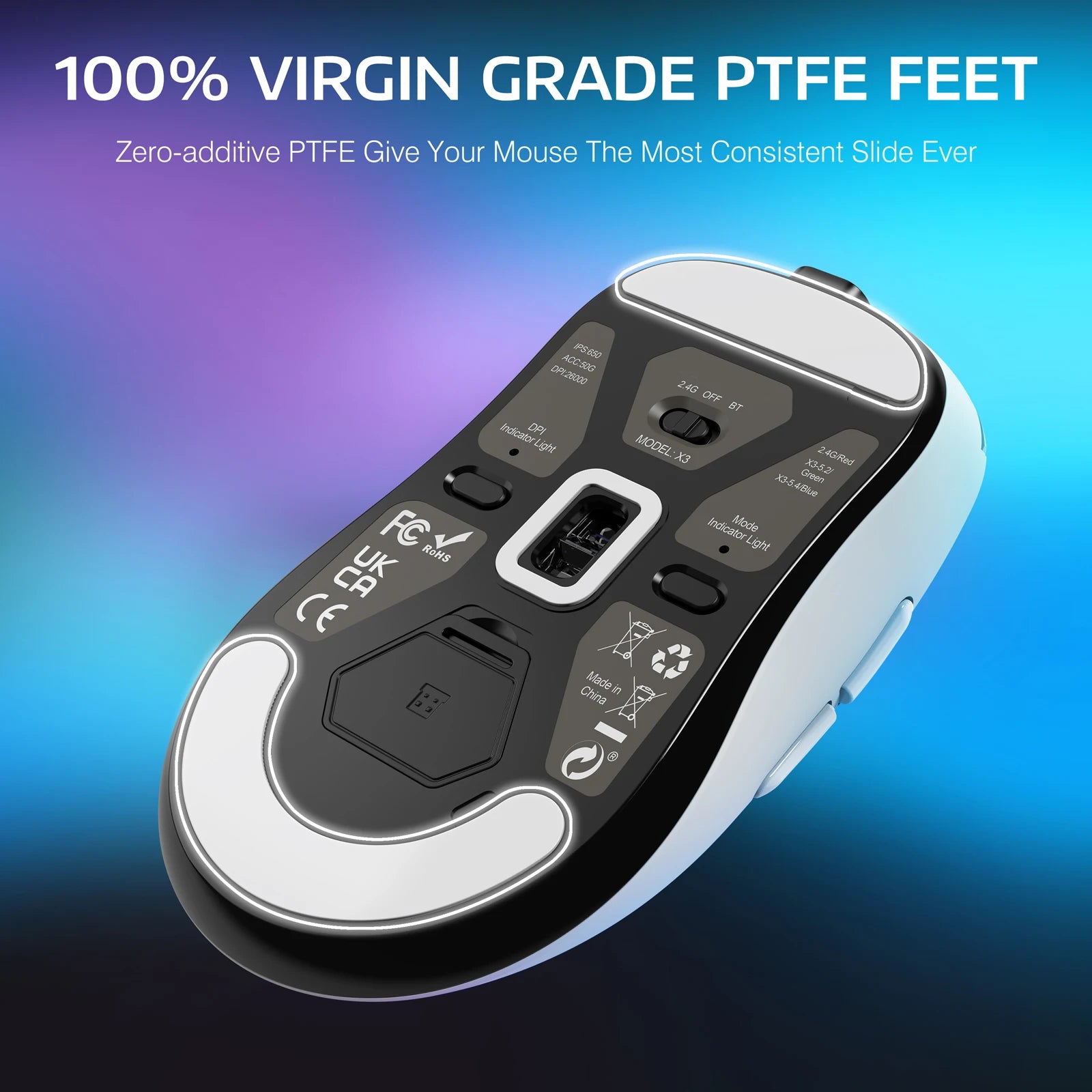 Attack Shark  X3Pro X3 Wireless Mouse Lightweight PAW3395 26000dpi Tri-Mode Connection Macro Gaming Mouse  for Win/Xbox/PS/Mac
