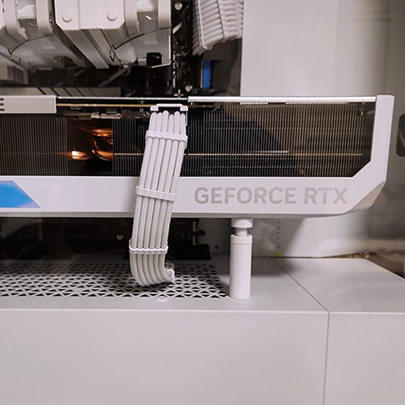 GPUHOLD Aluminum White GPU Holder Support Bracket - Anti-Sag Stand Video Card Holder for Graphics Card Sag Holder Bracket