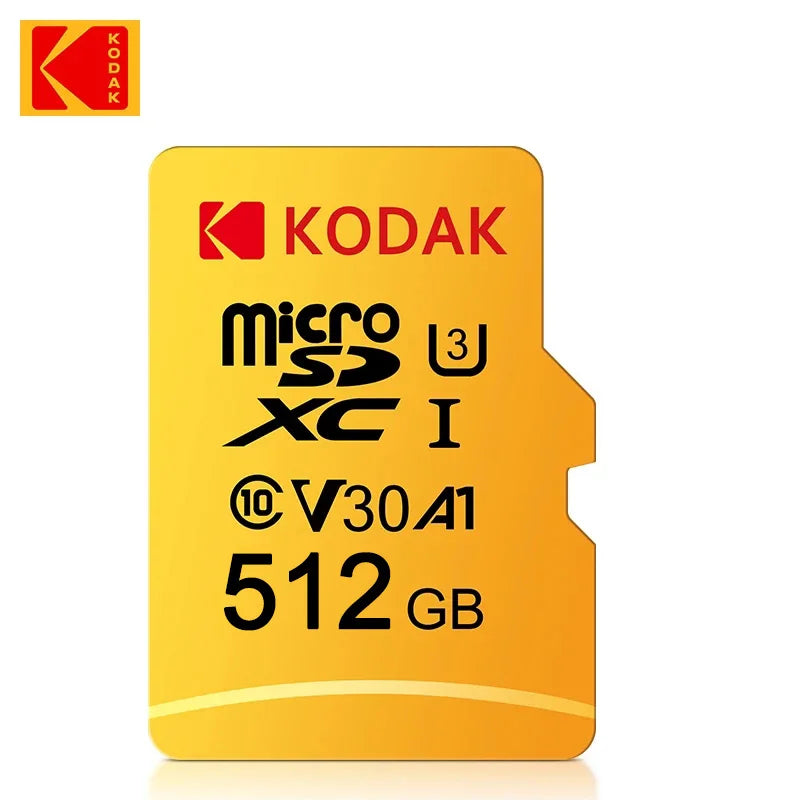 Original KODAK MicroSD Card 64GB 32GB Memori Memory Card C10 TF Micro SD SDXC 128GB 256GB 512GB U3 V30 4K For Phone Drone Camera