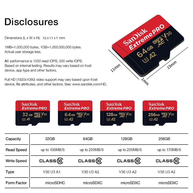Extreme Pro Flash 128GB Card Micro SD Card SDXC UHS-I 512GB 256GB 64GB 32G U3 V30 TF Card Memory Card Adapter for Camera for DJI