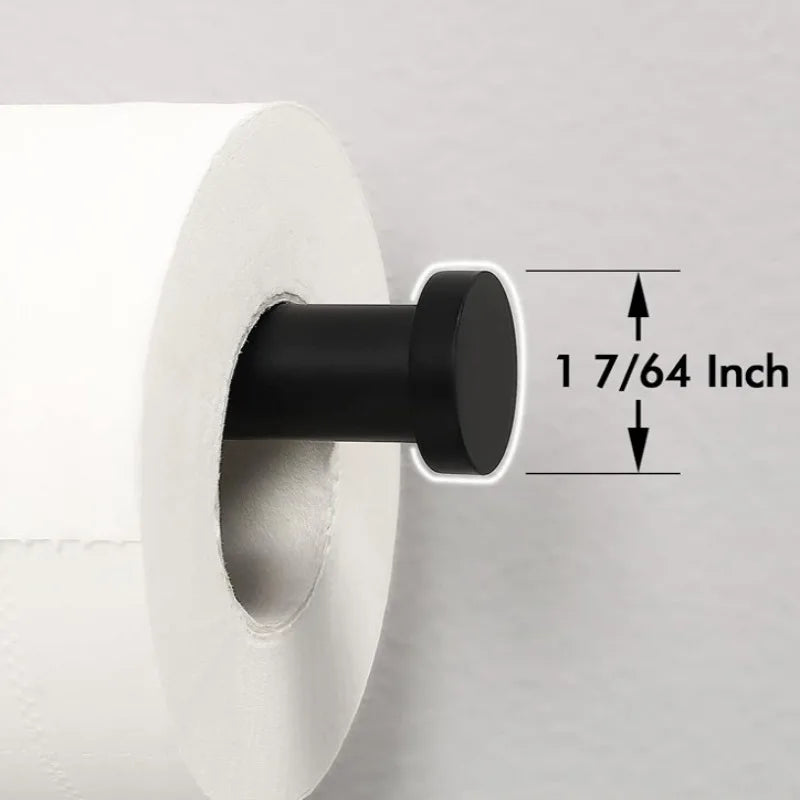 Stainless Steel Paper Holder No-drill Towel Bar Holder Self-Adhesive Toliet Paper Holder Robe Hook Bathroom Hardware Accessories