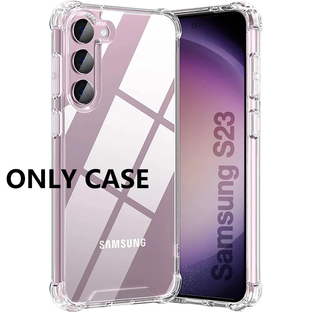Hybrid Shockproof Case For Samsung Galaxy S25 FE S24 S23 S21 S22 Plus Ultra Clear Hard Case For Samsung A56 A36 A54 A34 A53 A33