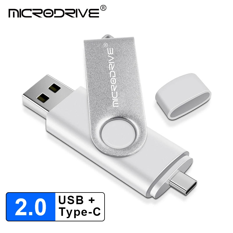 Metal OTG 2 IN 1 Type C pen drive 128GB usb memory stick 4GB 8GB 32GB 64GB 128GB cle usb cle usb flash drive memoria usb