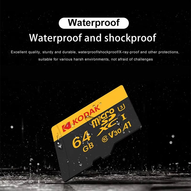 KODAK MicroSD Card 32GB 64GB 128GB 256GB Memori Memory Card C10 TF Micro SD SDXC U3 V30 4K For Phone Drone Camera
