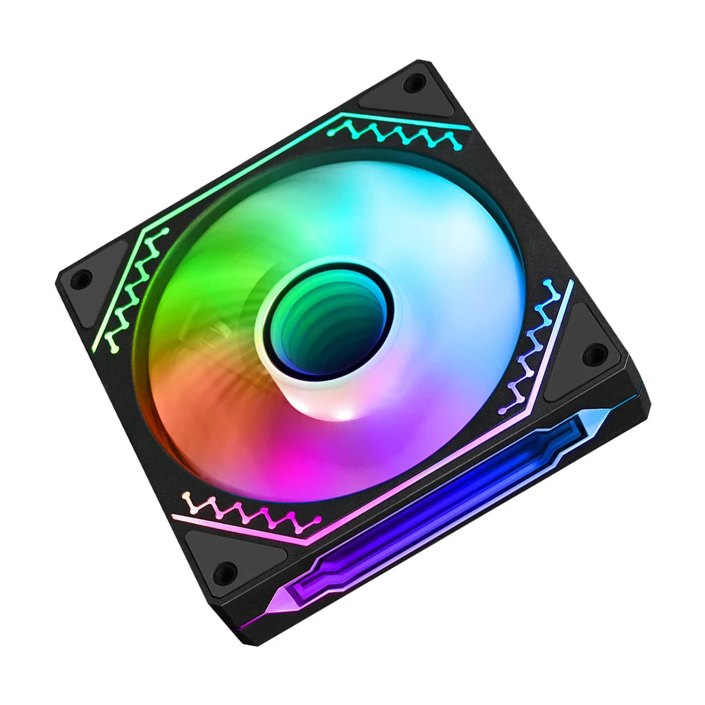 aigo Air12s PC Case Fan 12cm 4Pin 5V 3Pin ARGB Cyclic Mirror Light Effect PWM CPU 120mm Cooling Fan infinite space ventilador