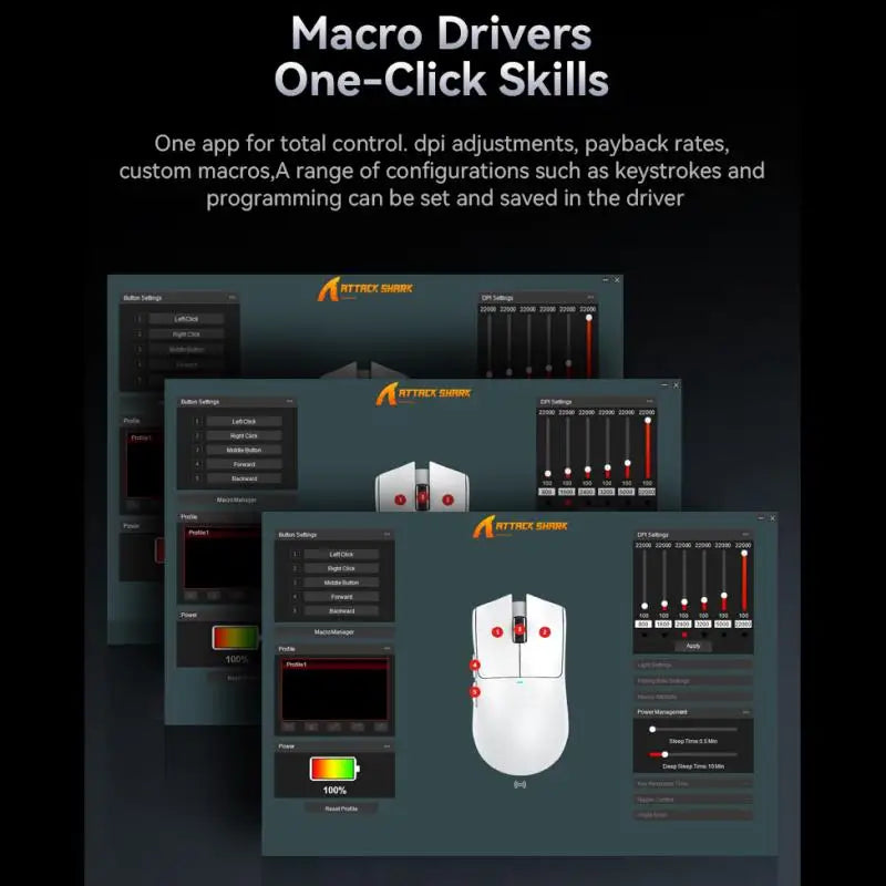 Attack Shark X11 Wireless Mouse,Tri-Mode Connection, PixArt PAW3311, Touch Magnetic Charging Base, Macro Gaming Mouse