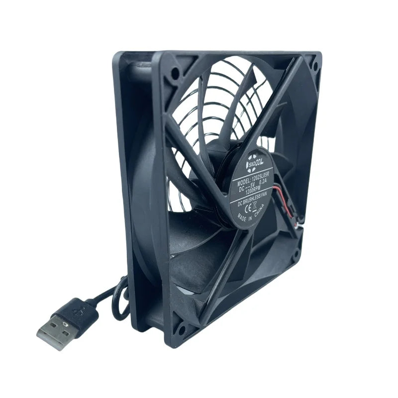 120x120x25mm 120mm 12cm DC 5V USB Power Cooling Case Fan For Receiver DVR Xbox TV Box Router