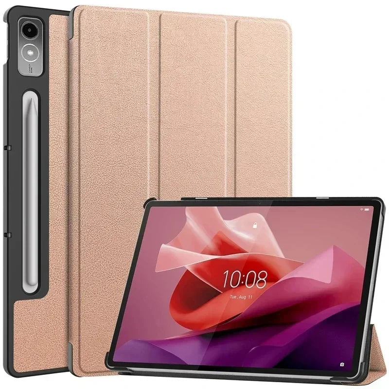 for Lenovo Xiaoxin Pad Pro 12.7 inch 2023 TB-370FU Tri-Folding Stand Smart Tablet Case For Lenovo Tab P12 Case 12 7 Cover funda